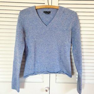 Alexandra Bartlett Blue V-Neck Sweater